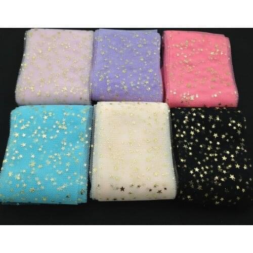 5m/roll 6cm Star Tulle Confetti Glitter Tulle Baking Cake Topper Tutu Bow Soft Tulle DIY Wedding Birthday Decoration