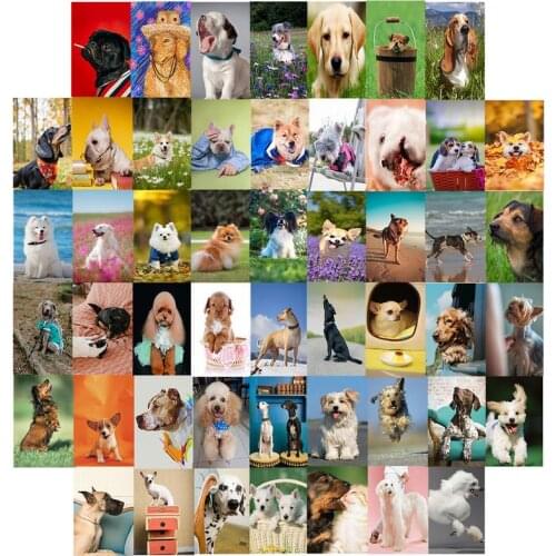50PCS/set Postcard Photo Collage Set Wall Collage Kit Exqusite Aesthetic Posters Bedroom Wall Decoration 10x15cm