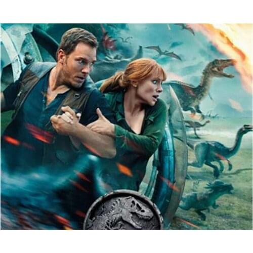 5D Diamond Painting Jurassic Park Movie Poster Mosaic Rhinestone Diamond Embroidery Picture Home Decoration Gift