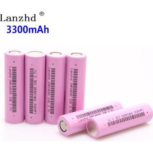 6PCS 18650 3.7C INR18650 batteries 18650 Battery lithium li ion 3.7v 30a 18650VTC7 18650 3300mAh 33e