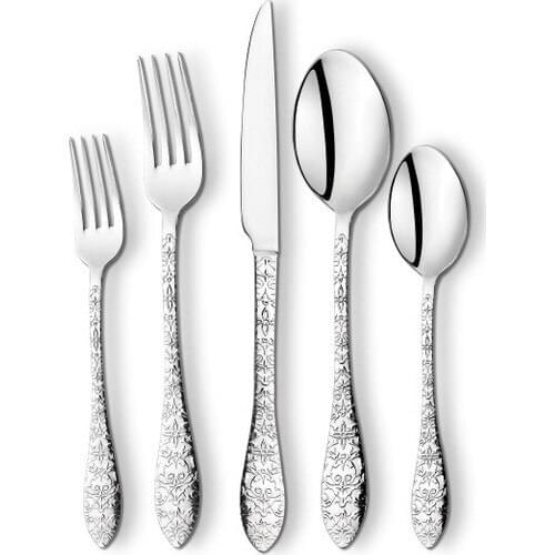85 pieces (12 Person) fork Spoon Knife Set Flatware Spoon Fork Set Kitchen Utensils Sets Tableware Sets