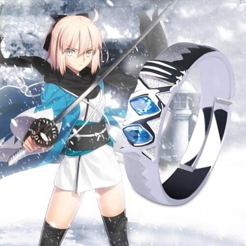 Anime Fate Grand Order Okita Souji Sakura Saber Adjustable 925 Sterling Silver Ring #7 Gift