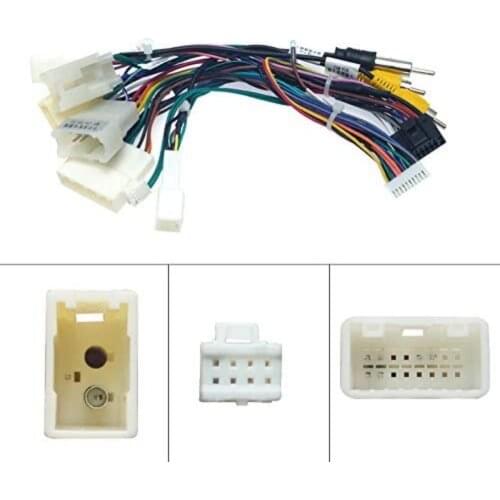Car Head Unit 16Pin Power Cable Adapter with Canbus Box for Android -Toyota RAV4 Highlander Camry Wire Harness