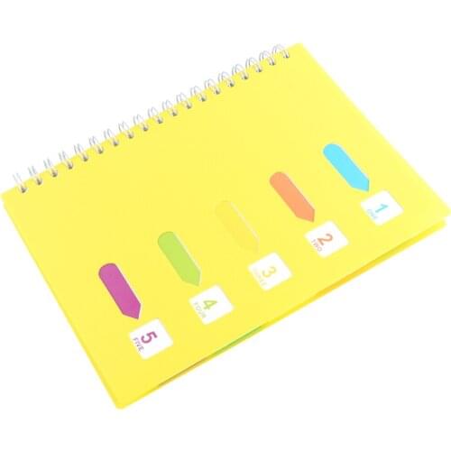 Side-spiral Notebooks Thicken Notepad Category Notepad Students Stationery for Diary Journal Travel (B5 Large Size Yellow)