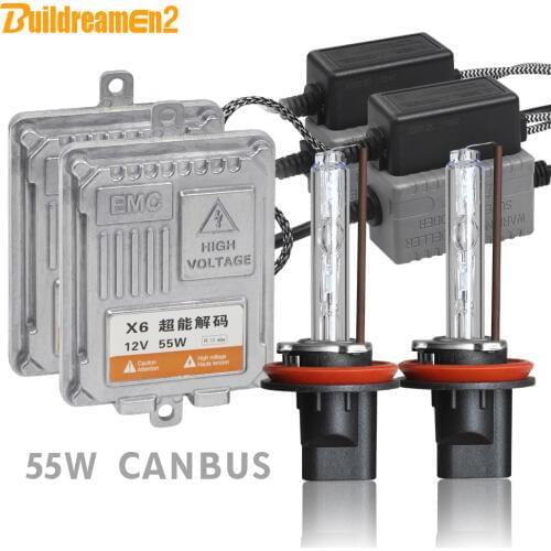 Buildreamen2 H1 H7 Canbus Xenon Light HID KIT AC Ballast Lamp 55W H11 H3 9005 9006 9012 3000K-8000K 12V No Error Car Headlight