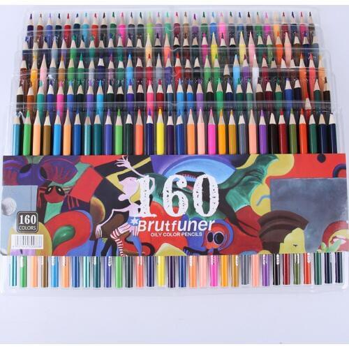 Colorful 48/72/120/160 Ink Colored Pencils Set Oil Pen for Kids School Office Drawing Painting Graffiti Color Pencils Stationery