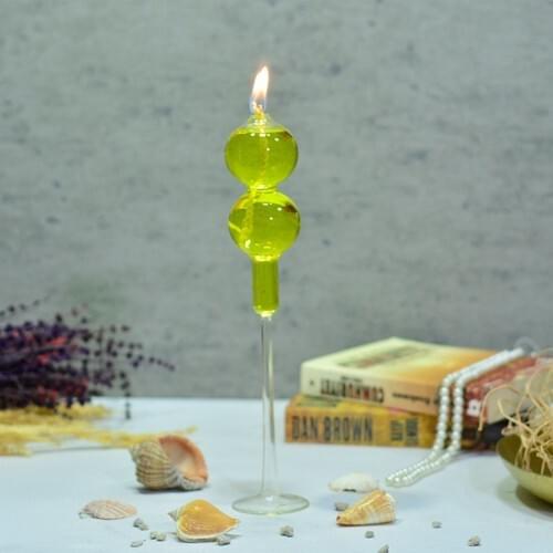 Flovart Decorative Stylish Flip Glass Oil Lamp Cantor-Transparent-Oil lamp butter Gift
