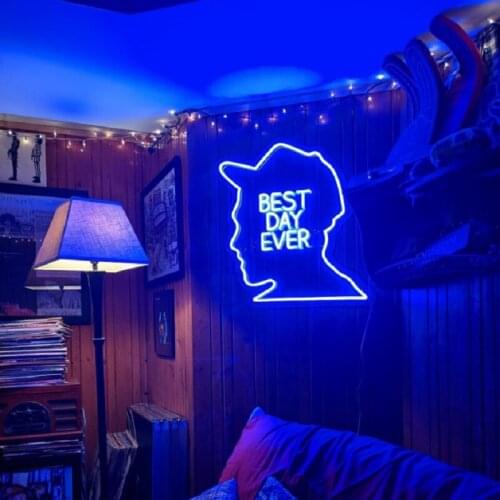 Custom Best Day Ever Flexible Led Neon Light Sign Wedding Decoration Bedroom Home Wall Decor Marriage Party Decorative