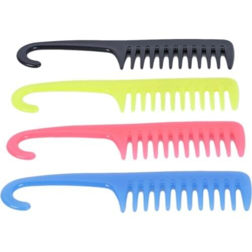 Hot Sale Anti-Static Wide Tooth Combs With Hook Handle Detangling Reduce Hair Loss Comb Pro Hairdress Tools 1Pc