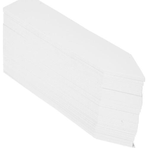 HLZS-100 Pcs Plastic Plant Seed Labels Pot Marker Nursery Garden Stake Tags 10cm x 2cm (White)