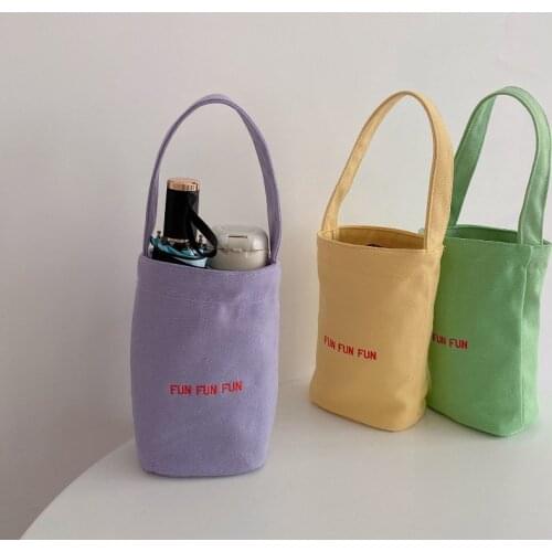 Canvas Womens Purse Handbags Embroidery Letter Ladies Mini Shoulder Bags Retro Female Girls Eco Bottle Pouch Top Handle Bag