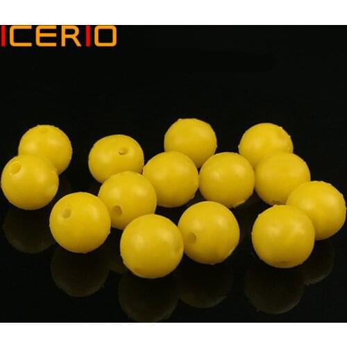 100pcs/Pack Carp Fishing Yellow Half Floating Water Round Soft Boilies Baits Corn Flavor Carping Bait 8mm 10mm