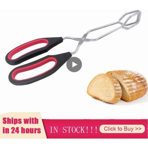 BBQ Tools Barbecue Scissor Tongs Grilled Food Tong Long Handle Scissor BBQ Bread Roast Clip Kitchen Baking Tongs Accessories