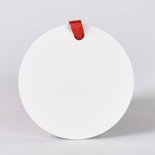 2022 Hot Sales Sublimation Aluminum Circle 3" Ornament Blank Full Colors Printing with Red Robbins