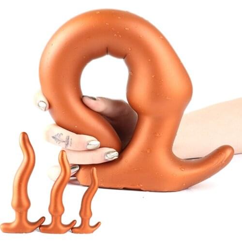 Huge Silicone Soft Anal Plug Dildo Prostate Massage Vagina Masturbation Long Butt Plug Sex Toys For Men Woman Gay