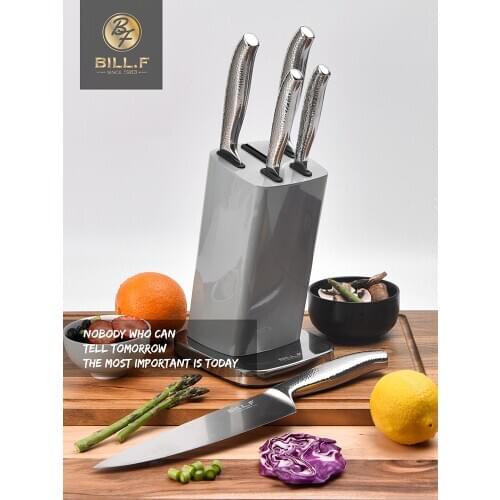 Bill.f 6Piece Professional Knives Set,Chef Knife,Carving Knife,Bread Knife,Utility Knife,Paring Knife,knife block
