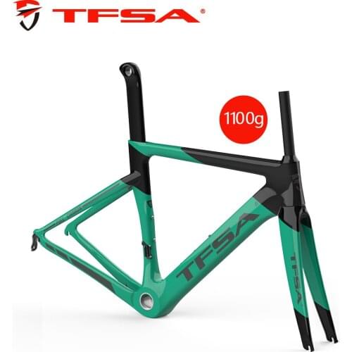 New carbon bike frame TFSA cheap carbon frame road bike Di2 and mechanical BSA 3K weave V-brake carbon road bike frame