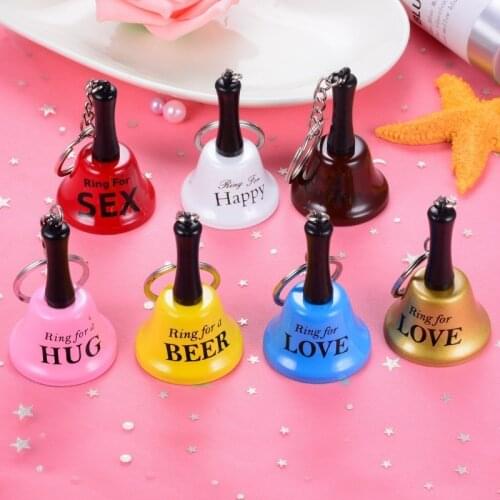 New English metal handbell keychain creative bell pendant travel crafts bell