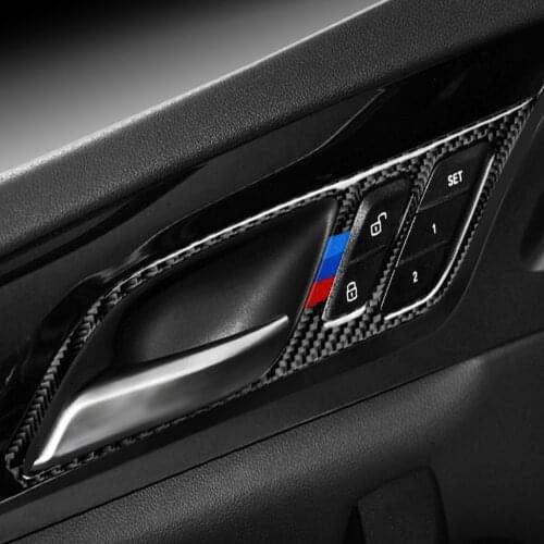 It Is Suitable For BMW G01 The Carbon Fiber Interior Door Handle Decorative Frame Sticker - BMW Color Left Hand Drive