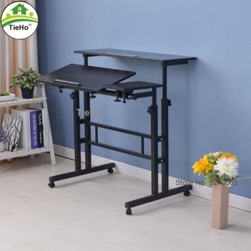 Standing computer desk working table modern PC Laptop desk with keyboard mouse tray for home office working