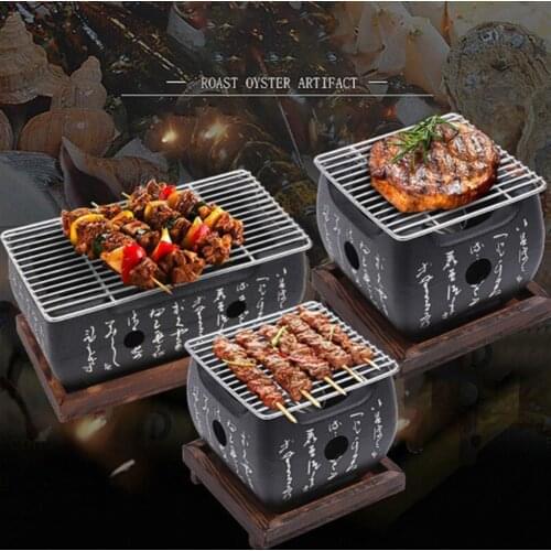 S/M/L Portable Japanese Korean Barbecue Grill Food Carbon Furnace Barbecue Stove Cooking Oven Alcohol Grill Household BBQ Tools