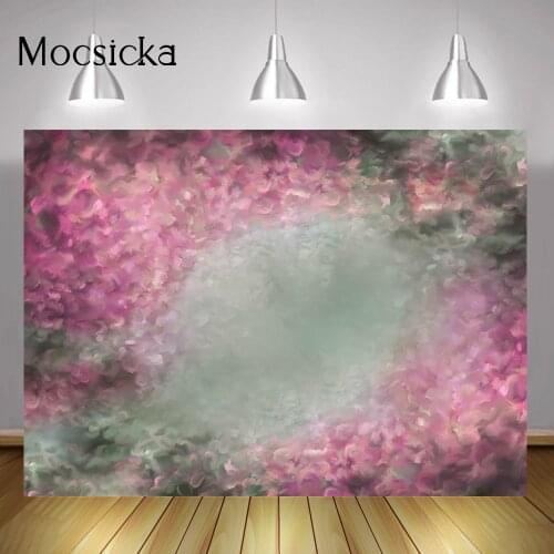 Pink and Green Abstract Texture Backdrop Floral Adult Birthday Portrait Background Photo Studio Pregnancy Art Photography Props