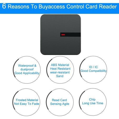 Eseye Proximity Card Access Control Reader 125KHZ/13.56MHZ Wiegand Reader 26/34 RFID Card Reader For Door Access Control System