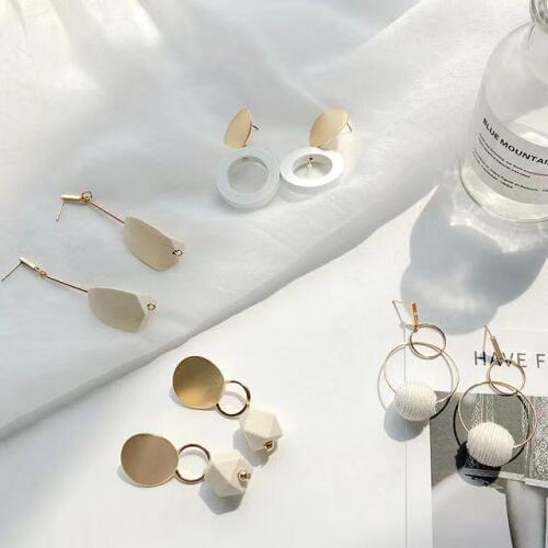 Earrings For Women Metal Trendy Luxury Female Fashion Jewlery Top Design Vintage Hanging Earrings