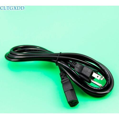 Cltgxdd US USA Power Cord American US Plug Cloverleaf Power Supply Lead Cable Wires 1.8m For Notebook Laptop AC Adapters