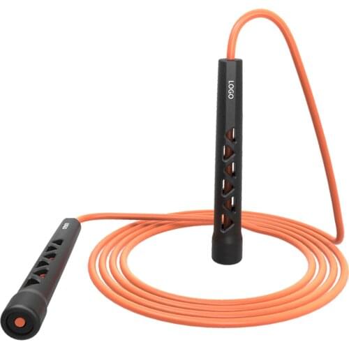 Adult Children Black Orange Handle Skipping Rope PP Sports Non-Slip Lightweight Handle Aerobics Hollow Basic Skipping Rope