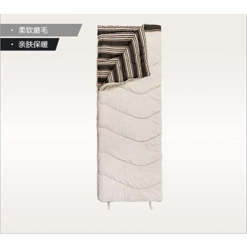 Outdoor camping envelope sleeping bag adult tent autumn and winter thickened cold-proof brushed cotton sleeping bag