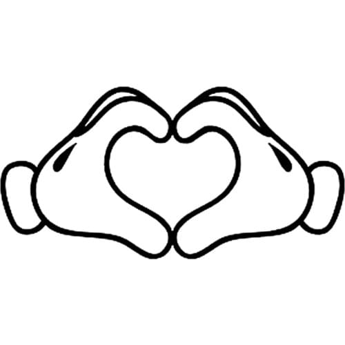 15.5cm*7.8cm Cartoon Interesting Love Gesture Hand Vinyl Car-styling Decals Car Stickers S6-3267