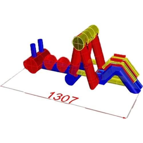 High quality water park inflatable water trampoline and slide combo