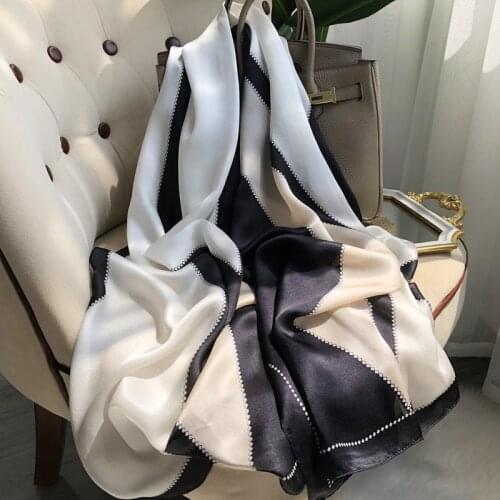 Real silk Scarf Ladies Printed Fashion Long silk scarf 100% Silk Scarf Women Luxury Brand Quality Silk Scarf