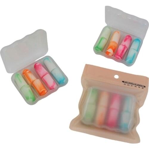 1/4Pairs Travel Sleeping Soft Foam Ear Plugs Noise Reduction for Travel Sleep Noise Prevention Earplugs Toiletry Kits