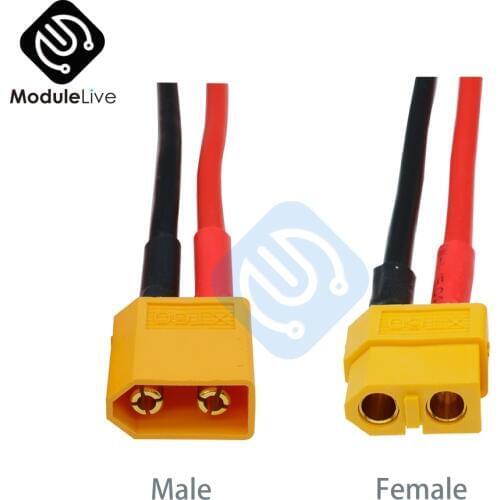 1SET XT60 Male Female Battery Connector Female Male Plug with Silicon 14 AWG Wire High Quality