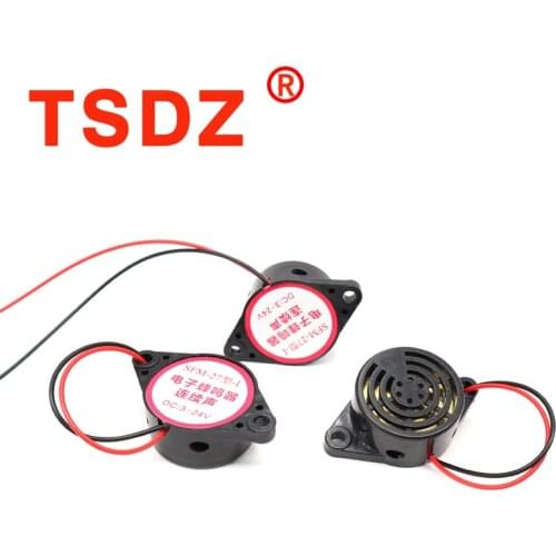 100DB Alarm High-decibel DC 3-24V 12V Electronic Buzzer Beep Alarm Continuous Beep for Arduino Car Van SFM-27 Dimension 30*15MM