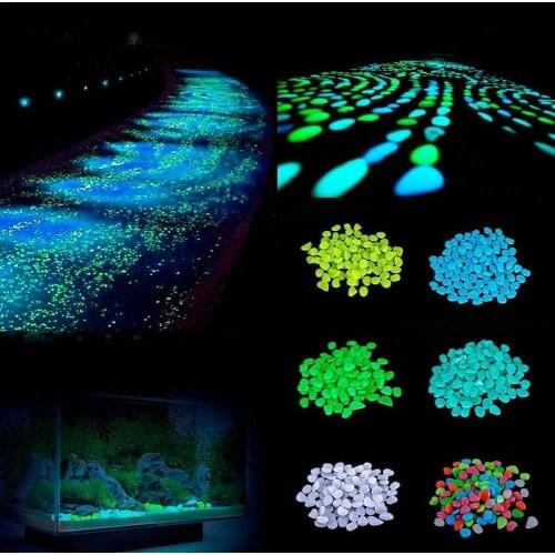 100 Pcs Luminous Stone Walkways Garden Path Patio Lawn Multiple Colour Roadside Night Garden Decorations