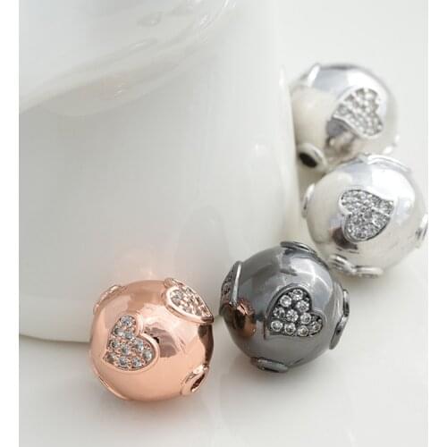 12mm Heart Round Spacer Ball Beads for Jewelry Making Accessories Jewelry Findings Supplies DIY Woman Man Bracelet