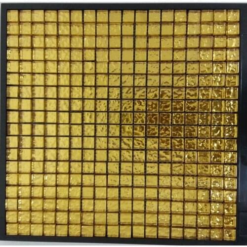 15mm Alkali resistance Imitated Gold Concave Mirror Glass Mosaic Tile, Cabinet Closet bathroom Swimming Pool Wall Floor tile