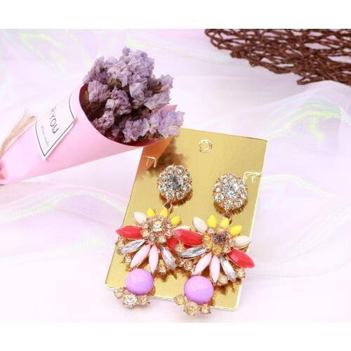 200pcs/lot Necklace Card Cards 6x9cm Jewelry Cards Paper in Jewelry Packaging Display Vintage Classic Gold Card