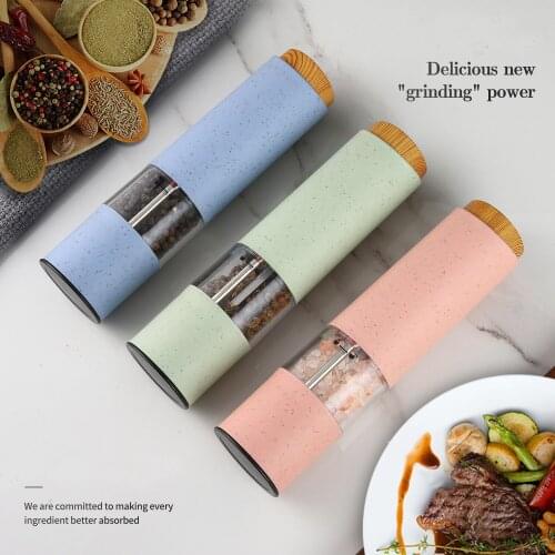 2021 New Colorful Manual Automatic Salt And Pepper Grinder Set Ceramic Salt Shaker Grinder Electric Salt Pepper Mill Parts