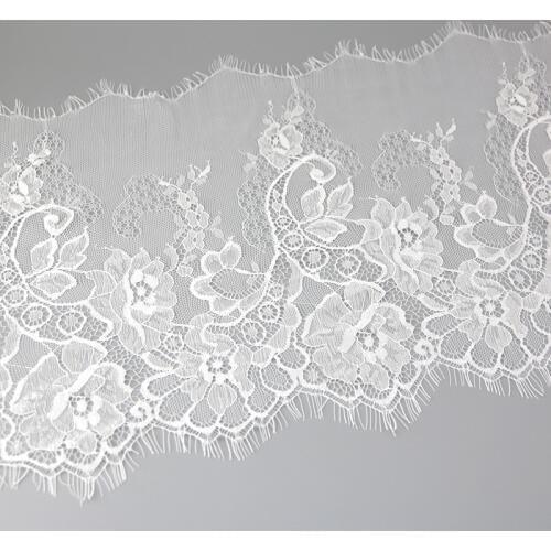 3meters) 280mm Fashion High Quality Handmade DIY Ribbon Black White Eyelash Lace Trimming Fabric Lace Ribbon
