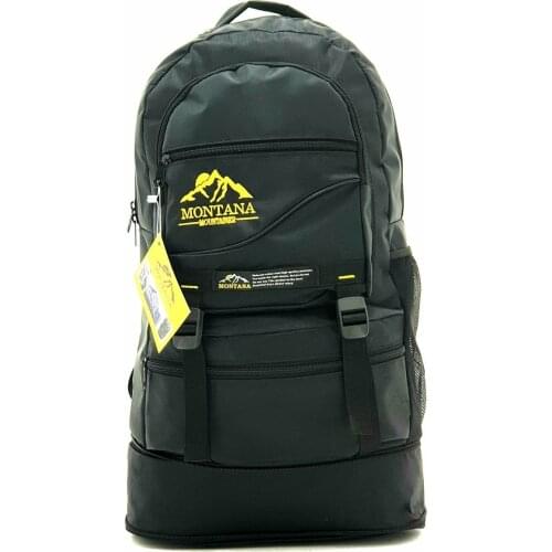 MONTANA BELLOWS MOUNTAINEER BACKPACK, CAMPING BAG, 65 L , 4 ZIPPER COMPARTMENT, 2 SIDE POCKETS, WATERPROOF THICK FABRIC
