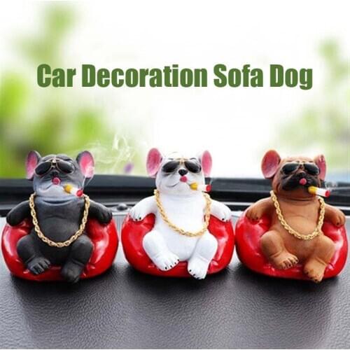 Auto Ornaments Multicolour Domineering Sofa Dog Car Decoration Mini Console Dashboard animal Car Interior Supplies Accessories