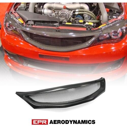 Car Parts Impreza GRB CS Style Carbon Fiber Front Grill Glossy Fibre Mesh Grill Trim Racing Body Kit Accessories