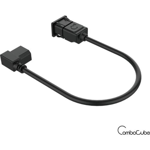 C14 new black power extension Cable right angle elbow fitting CC ALP Mini itx computer Case customization