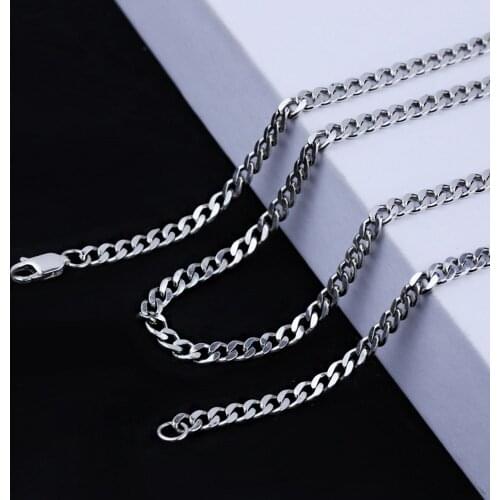 New solid s925 pure silver sweater chain simple clavicle chain for man womanlong silver jewelry necklace wild woman necklace