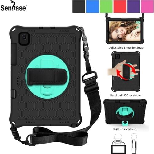 For Samsung Galaxy Tab A7 10.4 2020 SM-T500 SM-T505 Case EVA Kids Safe Shockproof Rotable Hand Shoulder Strap Stand Tablet Cover
