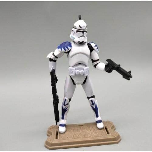 STAR WARS Republic Squadron Blue Razor Trooper 3.75" Loose Action Figure